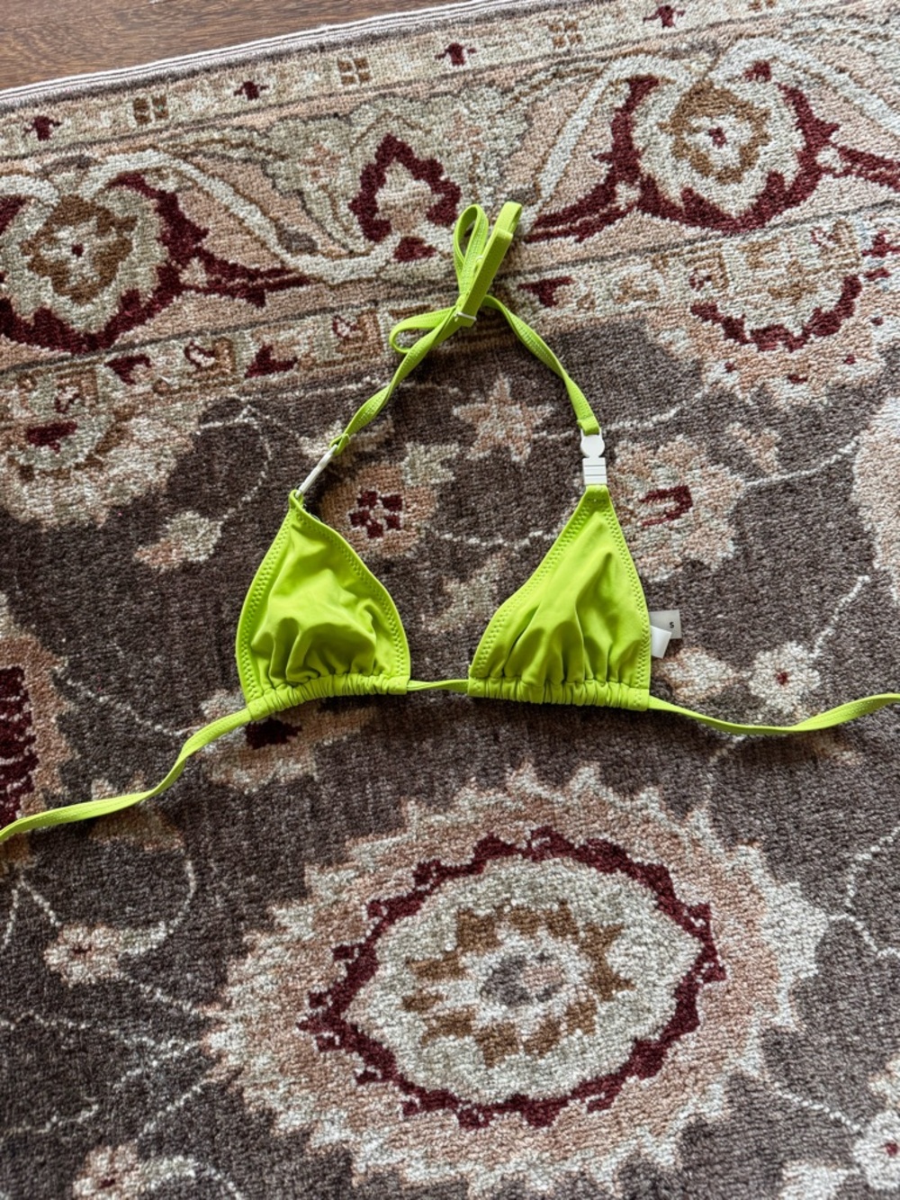 SOLID & STRIPED Neon Lime Triangle Bikini Top